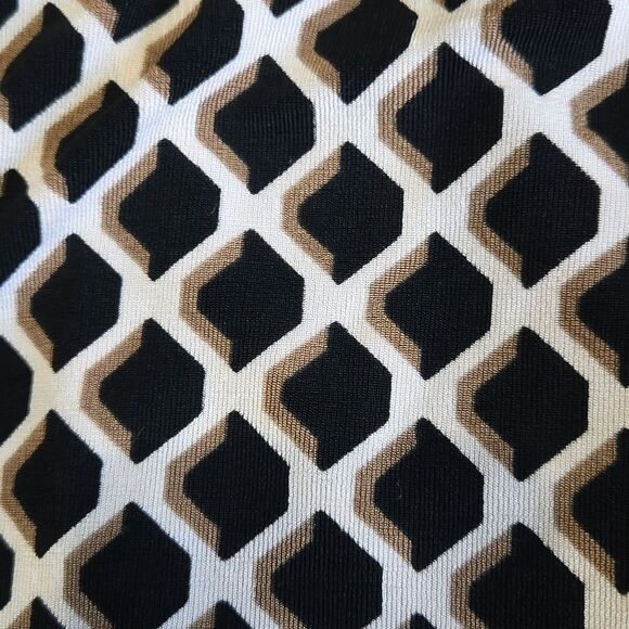 Chico's XL 16 Travelers Pull On Taper Ankle Pants Travel Stretch Geometric Print - Picture 9 of 11